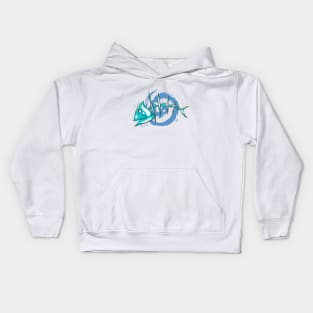 Fish bone summer design Kids Hoodie